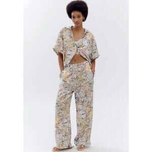 NWT Anthropologie Brooklin Printed Wide Leg Pull On Pants - Size XS MSRP $128